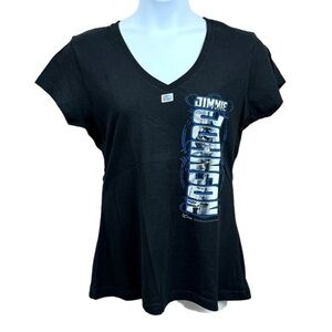 Nascar Womens Cut Black V Neck Jimmie Johnson #48 T-Shirt Size XL